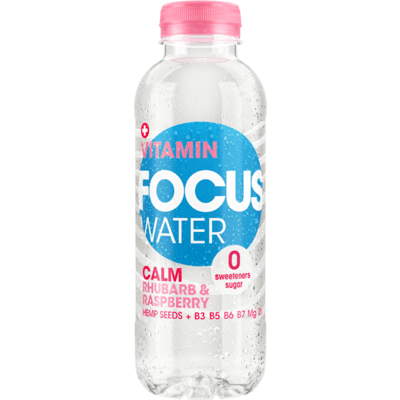 Focus Water calm rhubarb & raspberry