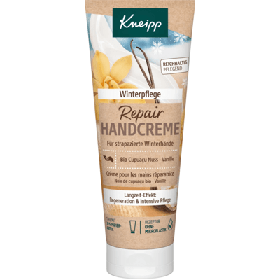 Kneipp crème pour les mains repair soin d'hiver Cupuaco noix & vanille 75 ml