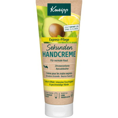 Kneipp Express-Soin Secondaire Crème pour les mains Verveine & Beurre d'Avocat 75 ml