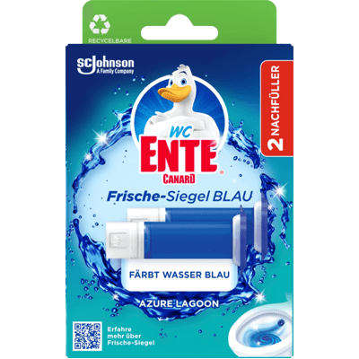 WC-Ente, WC-Reiniger, Frische-Siegel Azure Lagoon, Nachfüllpack 2x36 ml