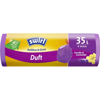 Swirl Bin Liner Scent Lavender-Vanilla 35 l, 9 pieces