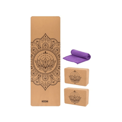 KOOR Yoga-Set 4-teilig, Kork