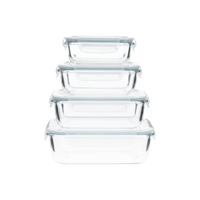 FURBER glass storage container, 4 pieces