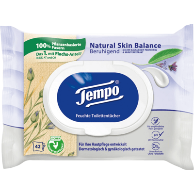 Tempo lingettes natural skin balance 42 pcs.