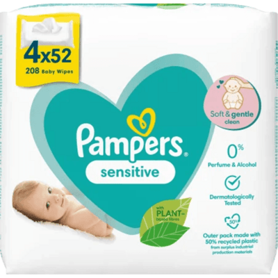 Pampers lingettes sensitives 4x52 pcs.