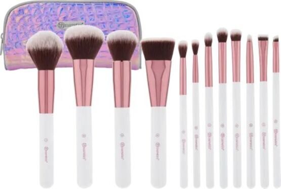 Brush set Crystal Quartz 12pcs with cosmetic bag, 1 pc