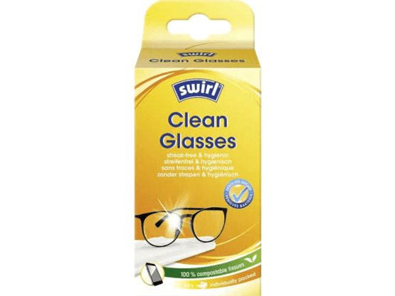 Swirl Glasses Cleaning Cloth 50 pieces, White