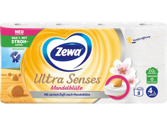 Zewa Toilet Paper Ultra Senses Almond Milk 8 Rolls