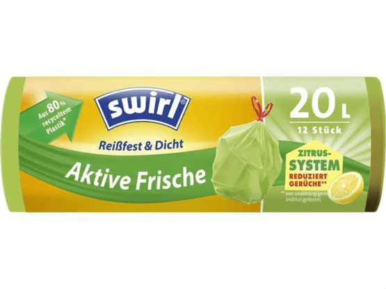 Swirl Müllbeutel Aktive Frische 20 l, 12 Stück