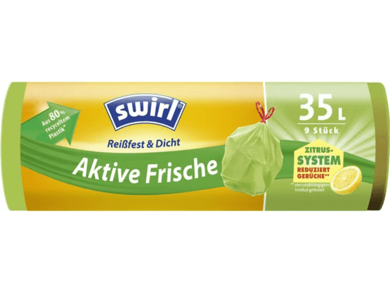 Swirl Müllbeutel Aktive Frische 35 l, 9 Stück