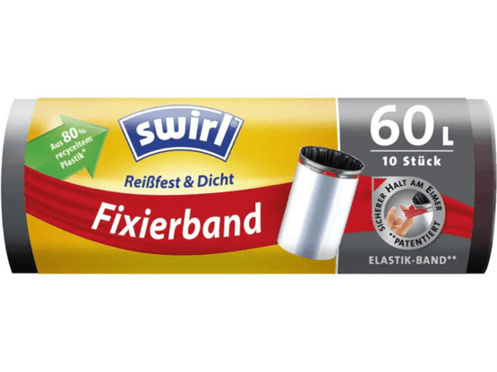 Swirl Müllbeutel Fixierband 60 l, 10 Stück