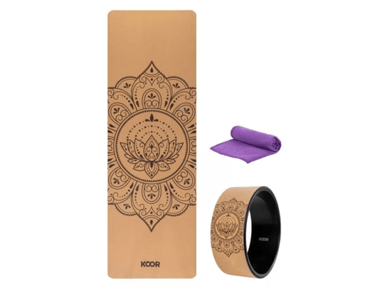 KOOR Yoga-Set 3-teilig, Kork