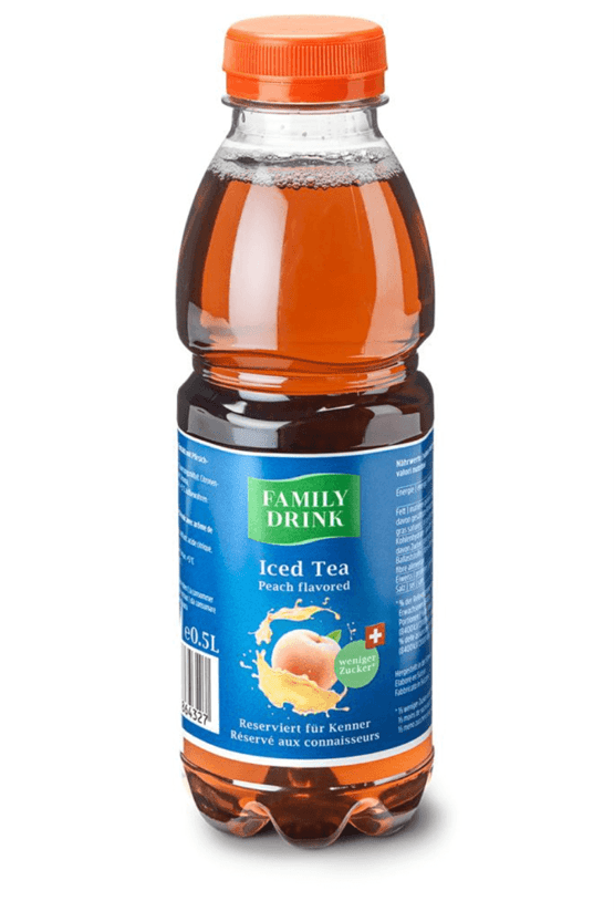 Family Drink Ice Tea Peach