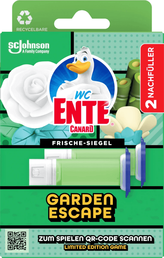 WC-Ente, WC-Reiniger, Frische-Siegel Garden Escape, Nachfüllpack 2x36 ml