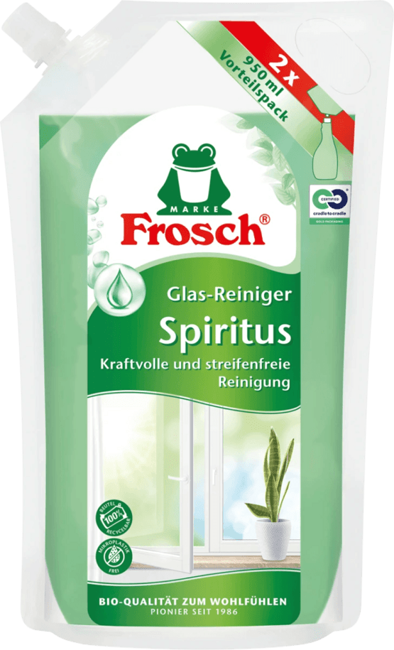 Frosch Glasreiniger Spiritus Nachfüllpack 950 ml