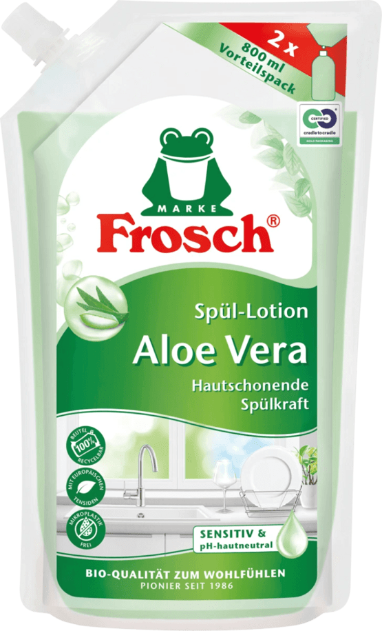 Frosch washing-up liquid lotion aloe vera refill pack 800 ml